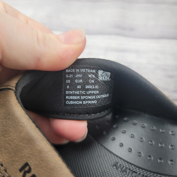 Men's Reef Sandals Brown Size 8 - Picture 3 of 4